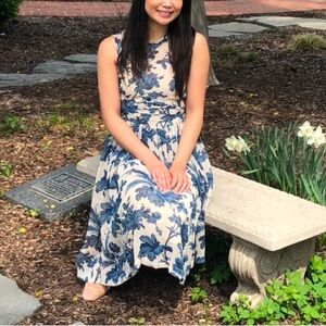 ASOS blue and cream floral dress